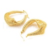 Rack Plating Brass Wire Wrap Twist Teardrop Hoop Earrings EJEW-A028-28G-2