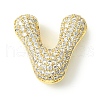 Rack Plating Brass Cubic Zirconia Pendants KK-S378-02G-V-1