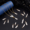 15Pcs Natural Quartz Crystal Pendants PALLOY-AB00134-5