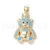 Brass Micro Pave Cubic Zirconia Pendants KK-M240-17C-2