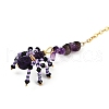 Halloween Theme Spider & Skull Dyed Synthetic Turquoise & Glass Seed Beads Pendant Decorations HJEW-MZ00282-06-5