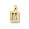 304 Stainless Steel Alphabet Pendants STAS-S152-01G-M-1