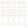 Unicraftale 40Pcs 5 Styles Brass Linking Rings KK-UN0002-97-1
