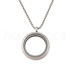 Non-Tarnish Vacuum Plating 304 Stainless Steel Ring Pendant Necklaces NJEW-N055-22B-P-2