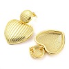 Rack Plating Brass Heart Dangle Stud Earrings EJEW-P242-06G-2