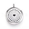 304 Stainless Steel Diffuser Locket Pendants STAS-D157-09F-1