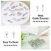 24Pcs 12 Style Brass Ice Pick Pinch Bails KK-TA0001-18-4