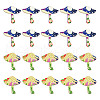 GOMAKERER 20Pcs 2 Styles Printed Wooden Pendants WOOD-GO0001-09-1
