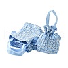 Cloth High Jacquard Flower Sugar Gift Drawstring Bags with Handle ST-CJ0004-01A-3