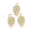 Brass Micro Pave Cubic Zirconia Pendants ZIRC-F112-03G-2