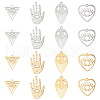 DICOSMETIC 16Pcs 4 Style 201 Stainless Steel Pendants STAS-DC0001-63-1