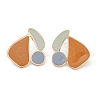 304 Stainless Steel Enamel Stud Earrings EJEW-Z089-24G-4