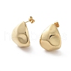 PVD Vacuum Plating 304 Stainless Steel Twist Teardrop Stud Earrings EJEW-D095-06G-1
