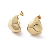 Vacuum Plating 304 Stainless Steel Twist Teardrop Stud Earrings EJEW-D095-06G-1