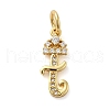 Brass Micro Pave Cubic Zirconia Pendants KK-M273-01G-T-1