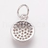 Brass Cubic Zirconia Pendants ZIRC-K070-21-3