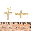 Brass Micro Pave Cubic Zirconia Pendants KK-C092-21E-G-3