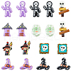 SUNNYCLUE 54Pcs 9 Styles Halloween Opaque Resin Decoden Cabochons RESI-SC0005-71A-1