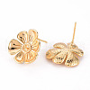 Brass Stud Earrings Findings KK-T062-117G-NF-2