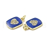 Real 18K Gold Plated Brass Micro Pave Clear Cubic Zirconia Pendants KK-E068-VB446-1-2