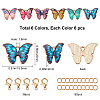 SUNNYCLUE DIY Butterfly Pendant Making Kits DIY-SC0014-17-2