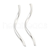Brass Twist Tube Beads KK-B120-02D-S-1