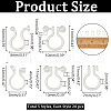 ARRICRAFT 100Pcs 5 Styles Plastic Clip-on Earring Findings KY-AR0001-31-2