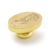 Golden Tone Wax Seal Brass Stamp Head AJEW-G056-03C-3