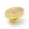 Mother's Day Golden Tone Wax Seal Brass Stamp Head AJEW-G056-03C-3