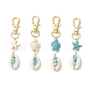 4Pcs Natural Cowrie Shell Pendant Decorations HJEW-JM03319-02-2