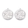 304 Stainless Steel Pendants STAS-T065-16P-1