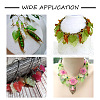 120Pcs 4 Colors Autumn Theme Transparent Frosted Acrylic Pendants TACR-PJ0001-03-6