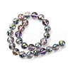 Transparent Electroplate Glass Beads Strands EGLA-N002-34E-F05-4