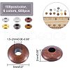 CHGCRAFT 600Pcs 6 Colors Brass Spacer Beads KK-CA0003-58-2