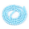 Electroplate Glass Beads Strands EGLA-A034-P4mm-B14-2