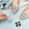 GOMAKERER 2 Pairs 2 Colors Glass Rhinestone Shoe Decorations AJEW-GO0001-88-4