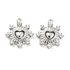 Brass Micro Pave Cubic Zirconia Charms KK-E090-32P-1