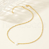 Real 18K Gold Plated 2mm Round Brass Beaded Necklaces HJ8238-3-1