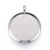 304 Stainless Steel Diffuser Locket Pendants STAS-D157-17-4