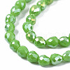 Opaque Glass Beads Strands EGLA-T008-16E-3