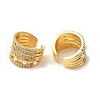Rack Plating Brass Micro Pave Clear Cubic Zirconia & ABS Plastic Pearl Clip-on Earrings for Women EJEW-G403-04G-2