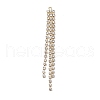 3 Rows Brass Crystal Rhinestone Cup Chain Big Pendants KK-A167-04KCG-1