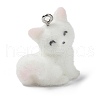 Flocky Opaque Resin Pendants RESI-G105-04H-1