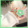 2Pcs Flower & Word I Love You Resin Enamel Finger Rings for Women Girls FS-WG6DDE5-02-1