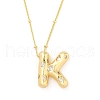 Brass Micro Pave Clear Cubic Zirconia Pendant Necklaces NJEW-Z038-01G-K-2
