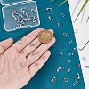 Unicraftale 24Pcs 2 Styles Brass Fold Over Clasps KK-UN0003-11P-3