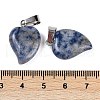 Natural Blue Spot Jasper Heart Pendants G-H073-03P-07-3