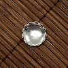 9.5~10mm Clear Domed Glass Cabochon Cover for Flat Round DIY Photo Brass Cabochon Making DIY-X0103-S-NR-2