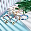 Marine Organism Theme Charm Bracelet BJEW-JB07203-3