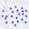 DICOSMETIC 98Pcs Evil Eye Handmade Lampwork Round Bead Strands LAMP-DC0001-20-4
